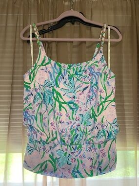 Lilly Pulitzer cannavale knit top in Seacret Eacape print